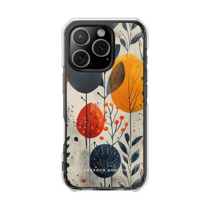 Vibrant Leaf Harmony iPhone 16 - Clear Impact Phone Case