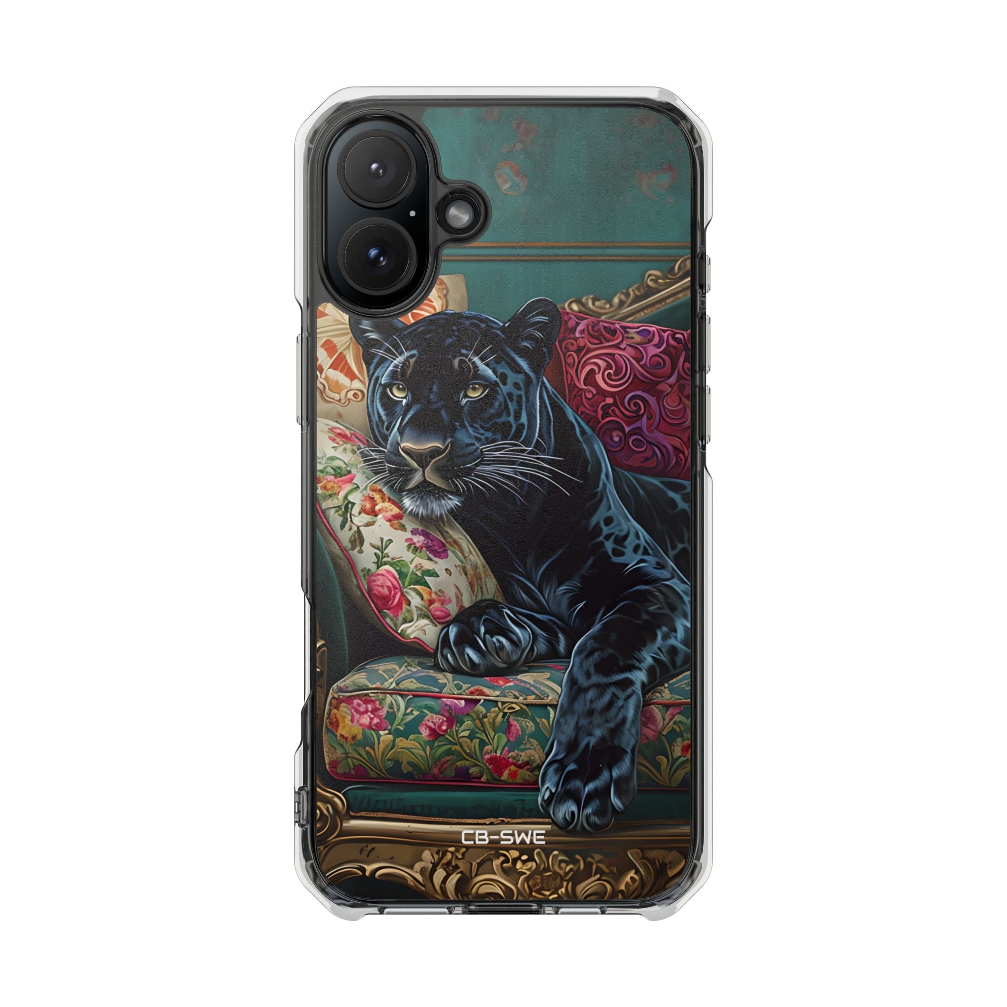 Panther on Vintage Chaise iPhone Case - Impact