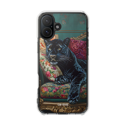 Panther on Vintage Chaise iPhone Case - Impact