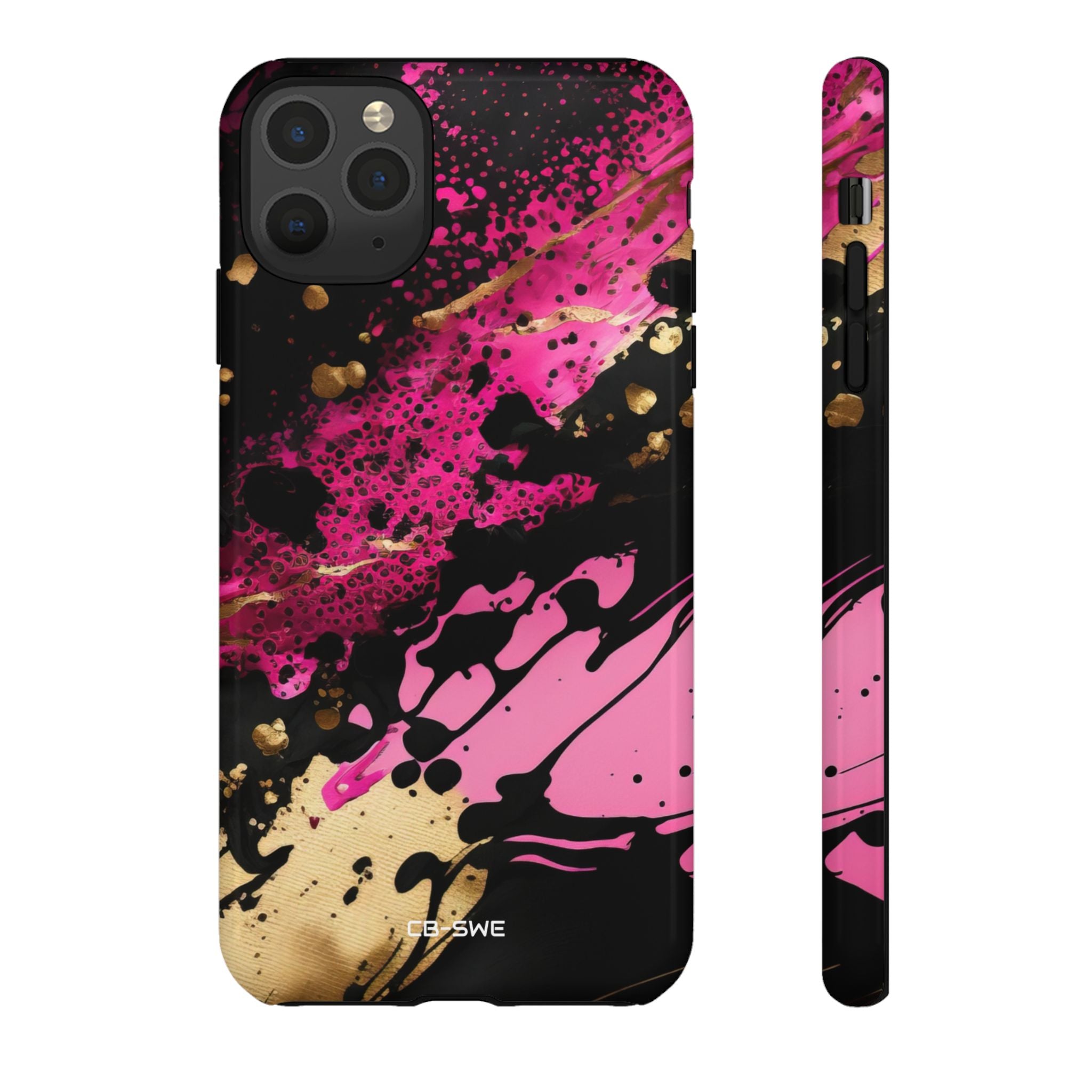 Dynamic Splatter Elegance - iPhone Case