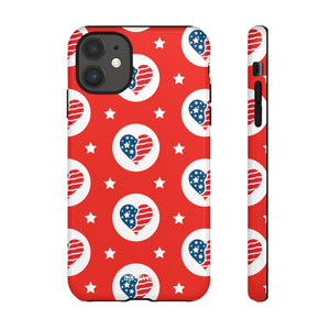 Hearts Celebrate Freedom - iPhone Case