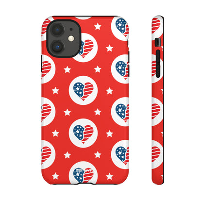Hearts Celebrate Freedom - iPhone Case