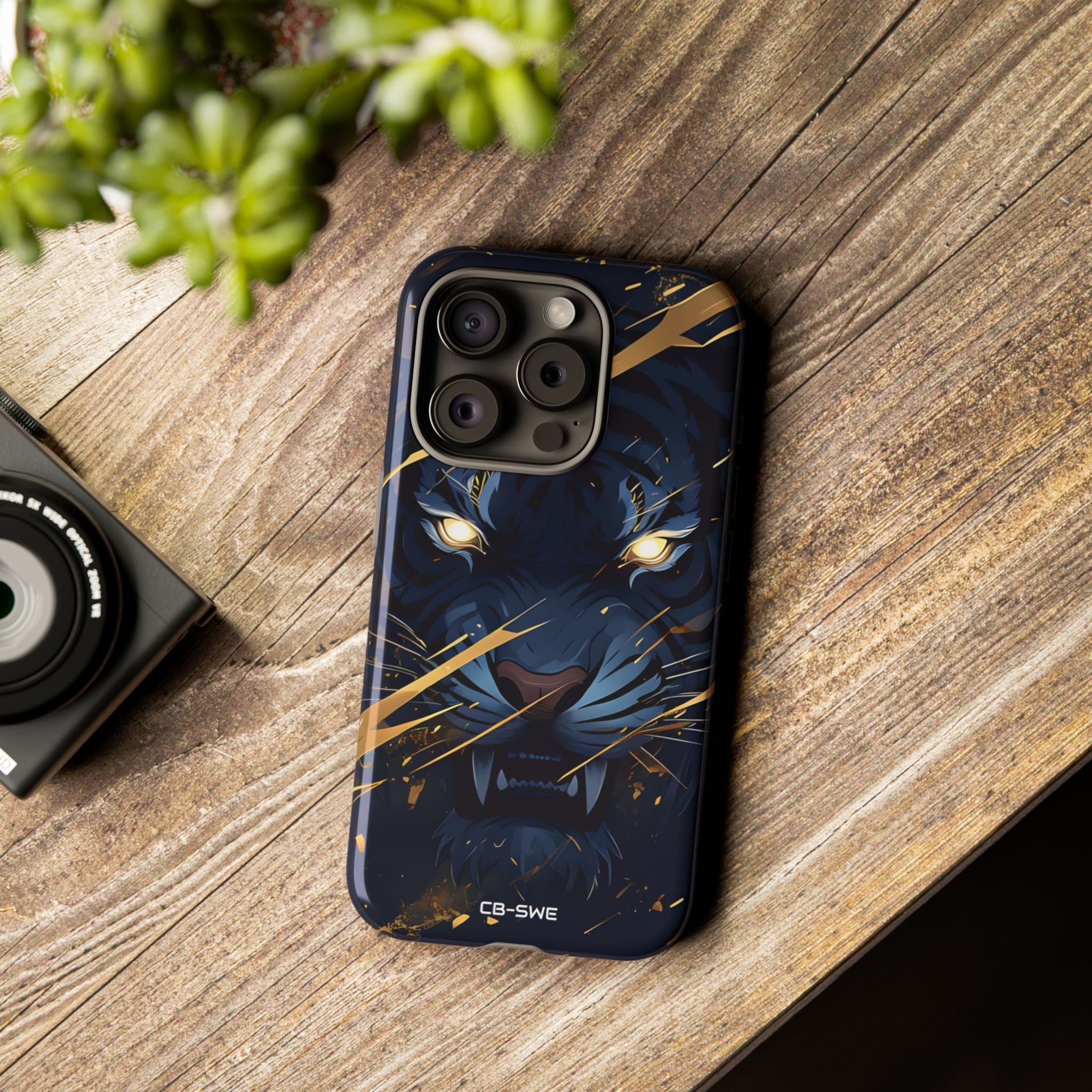 Tiger's Glowing Gaze - iPhone Case