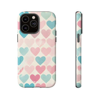 Retro Hearts Symmetry - iPhone Case