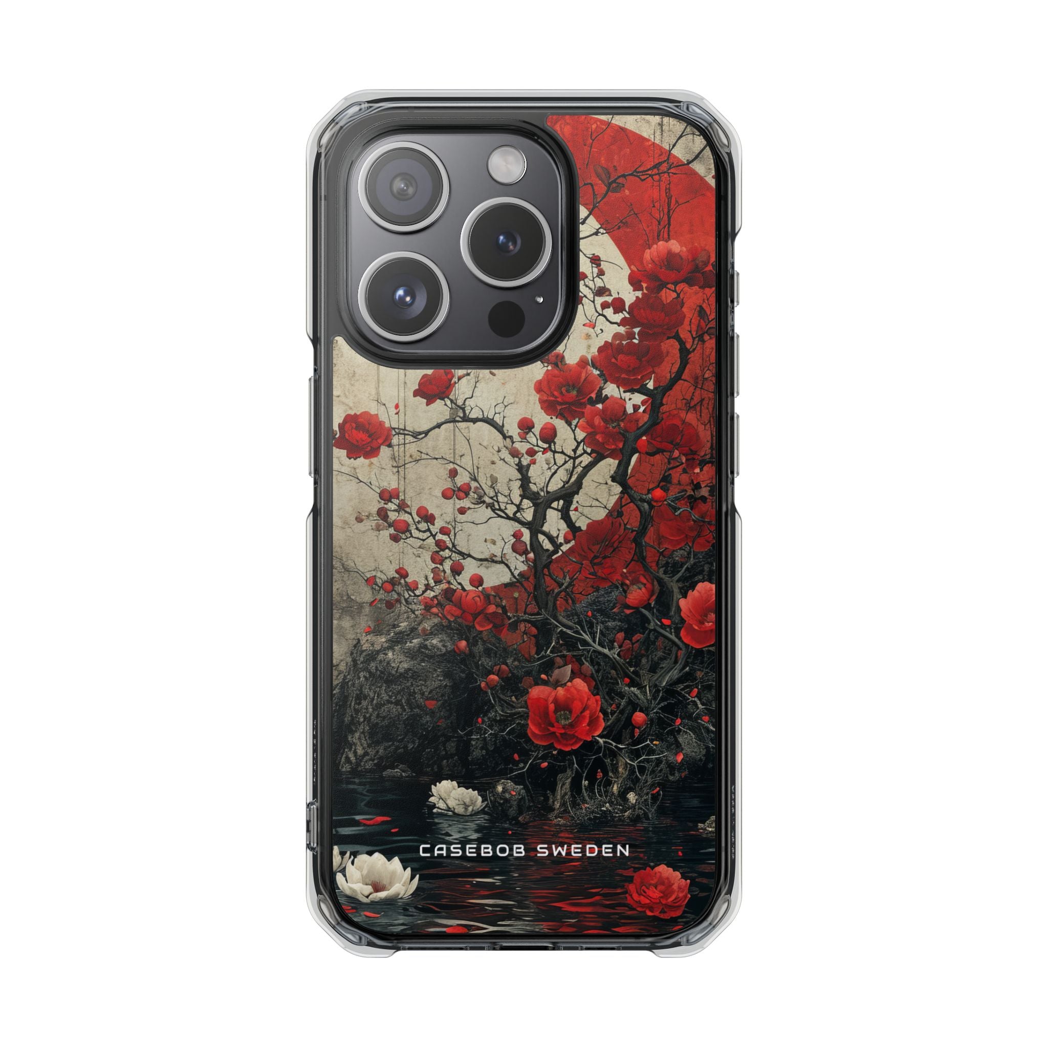 Zen Blossoms in Moonlight iPhone 15 - Clear Impact Phone Case