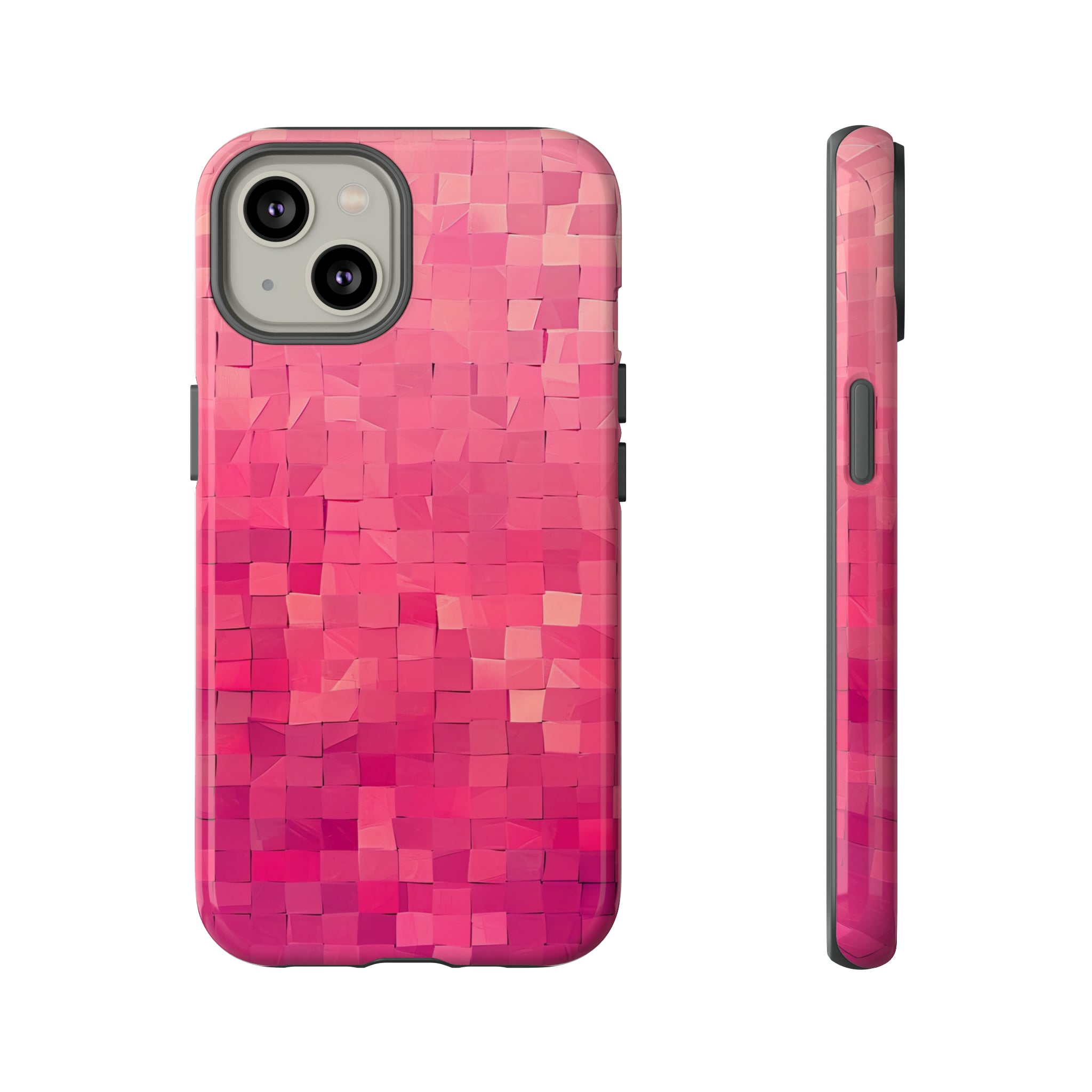 Pink Transition Squares - Protective Phone Case