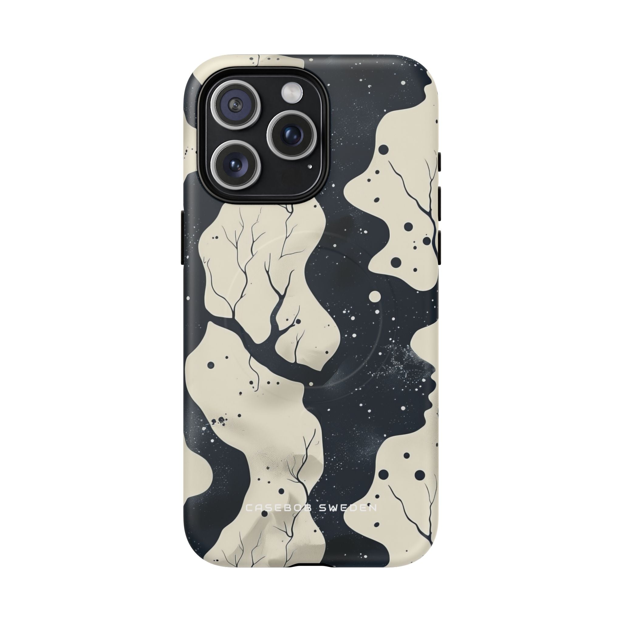 Organic Fluid Silhouettes with Cosmic Depth iPhone 15  Tough+ Phone Case