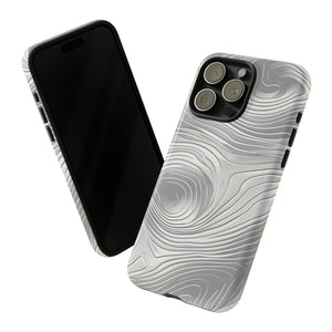 Sleek Grey Abstract Lines Case - Protective Phone Case