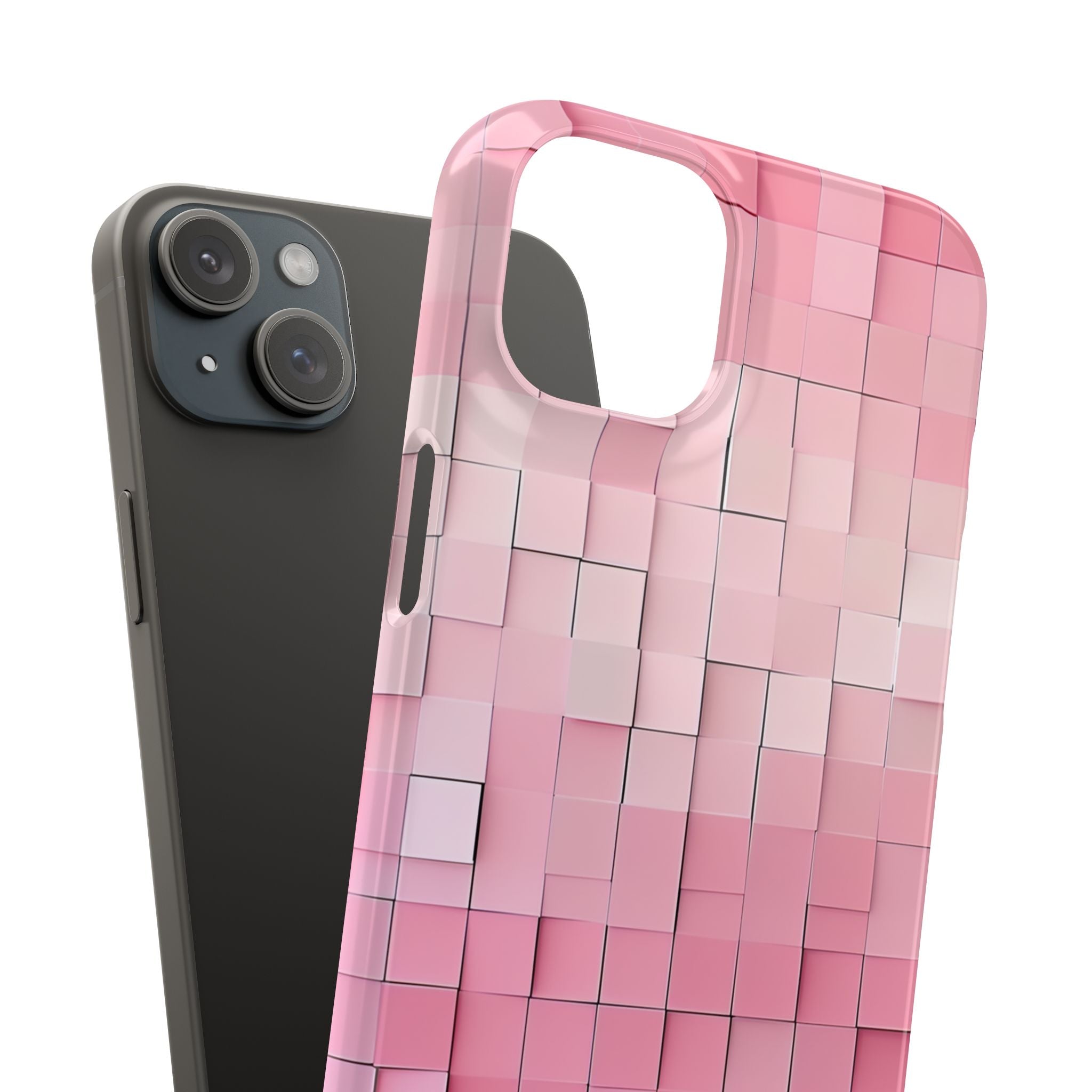 Gradient Pink Mosaic iPhone 15 - Slim Phone Case