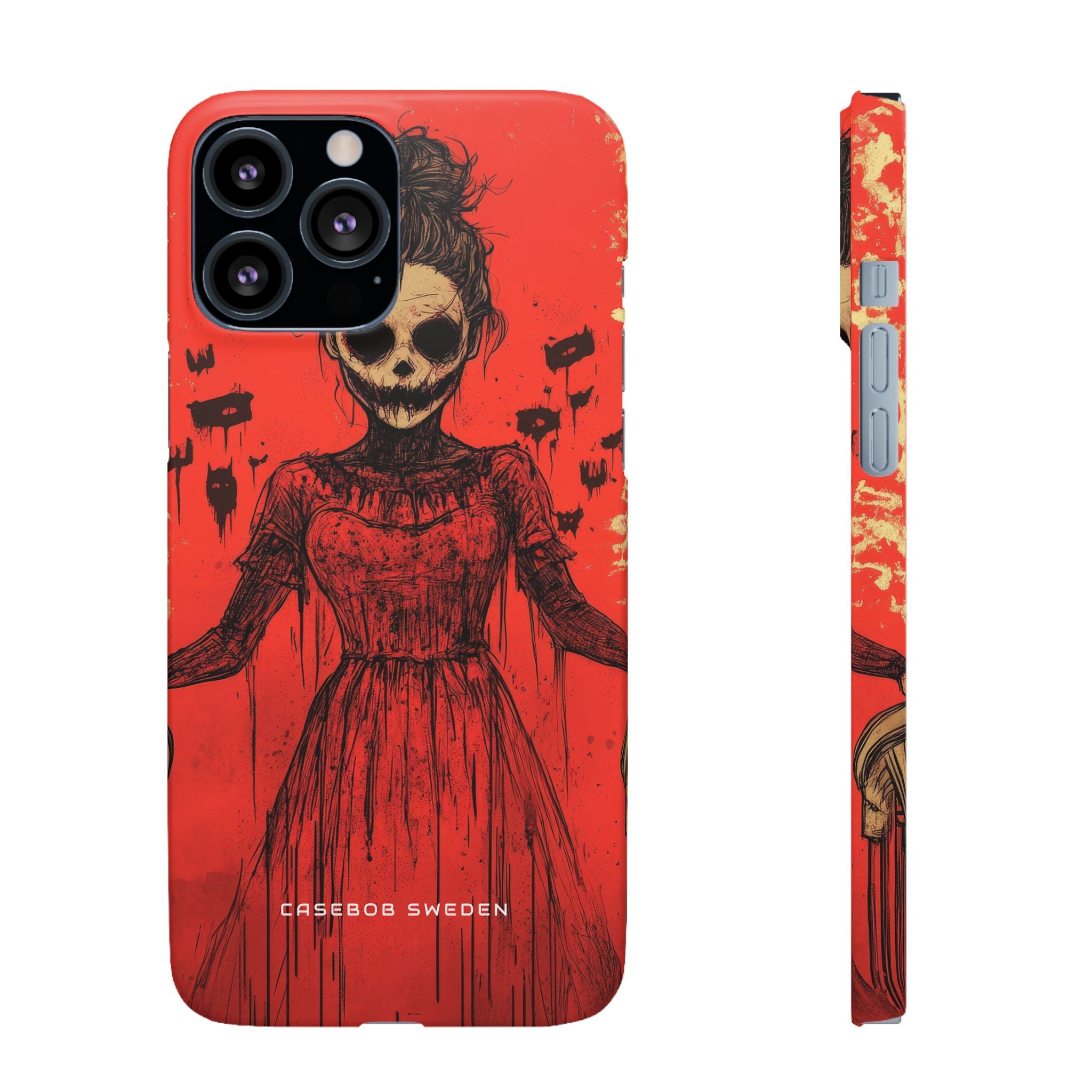 Haunting Scarlet Descent iPhone 13 - Slim Phone Case