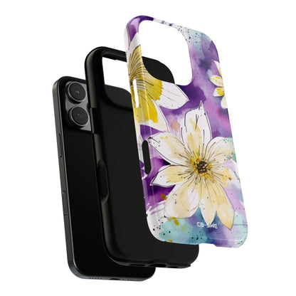 Vibrant Watercolor Flowers - iPhone Case