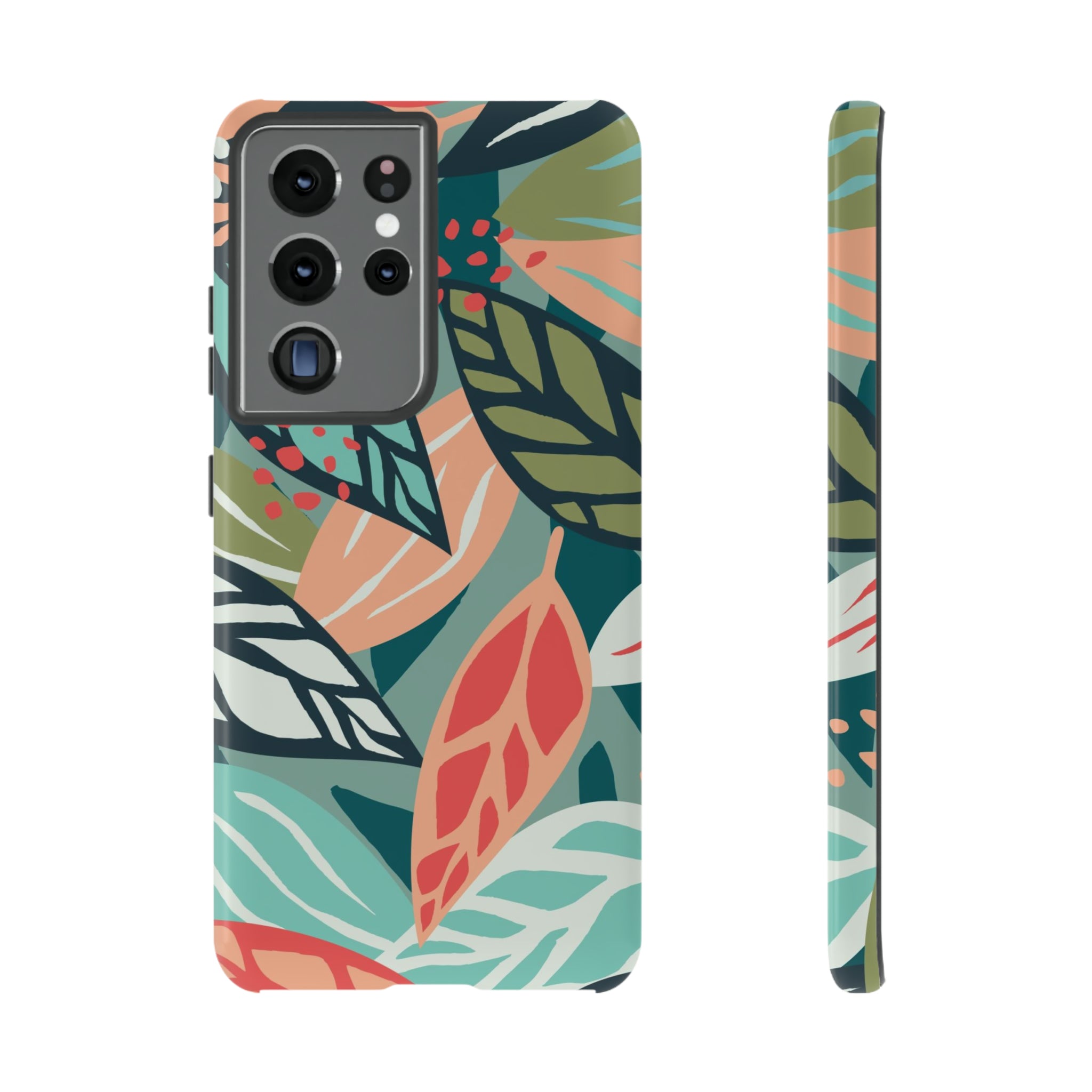 Mixed Tropical Leaf - Protective Phone Case