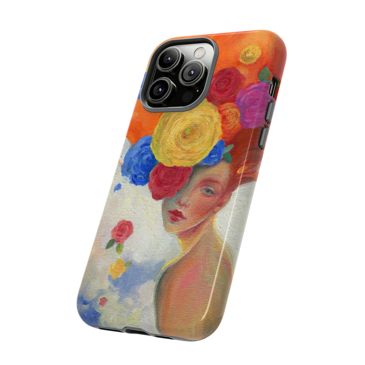 Oil Painting - Woman and Flowers - Protective Phone Case