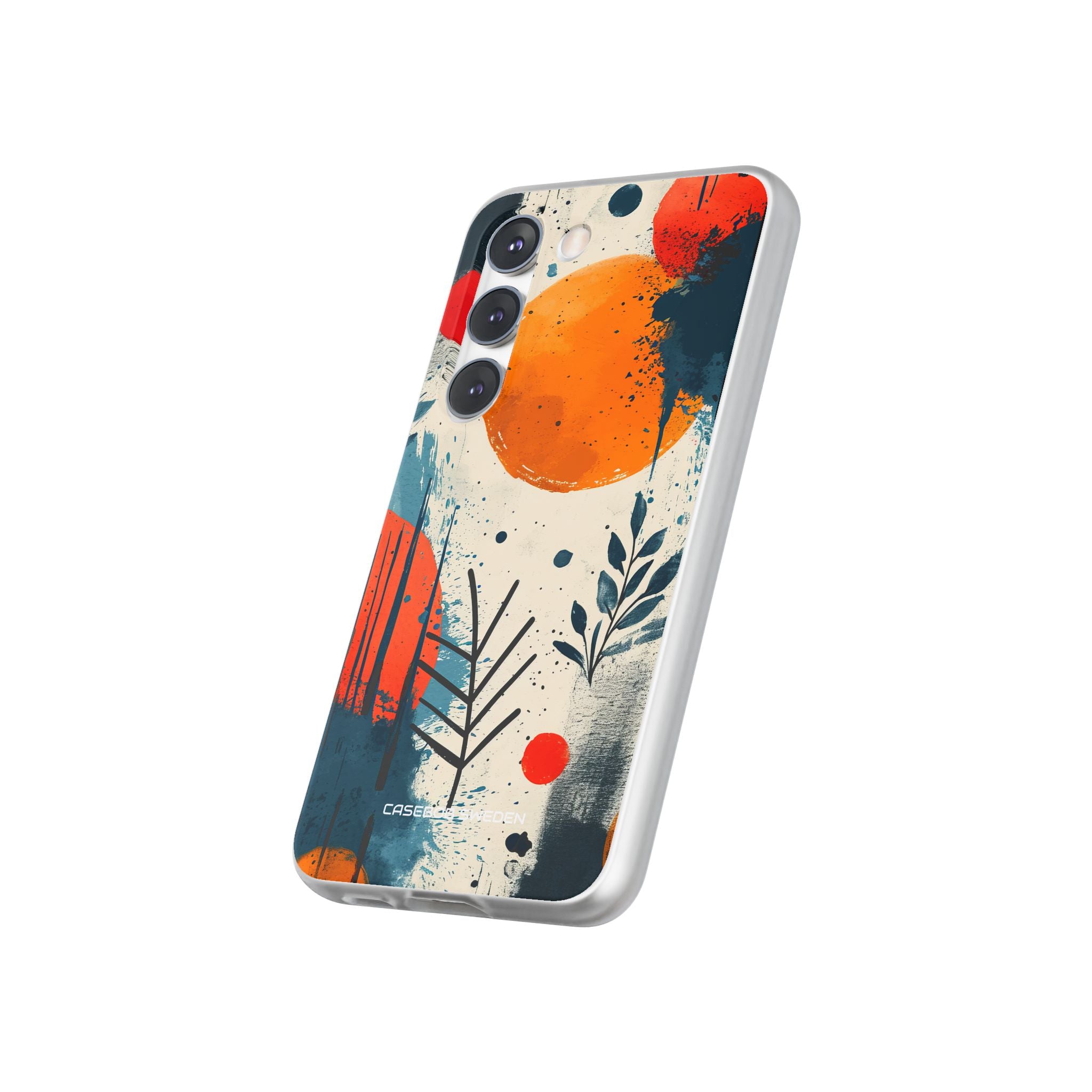 Orange Blue Splash - Flexi Samsung S23 Phone Case