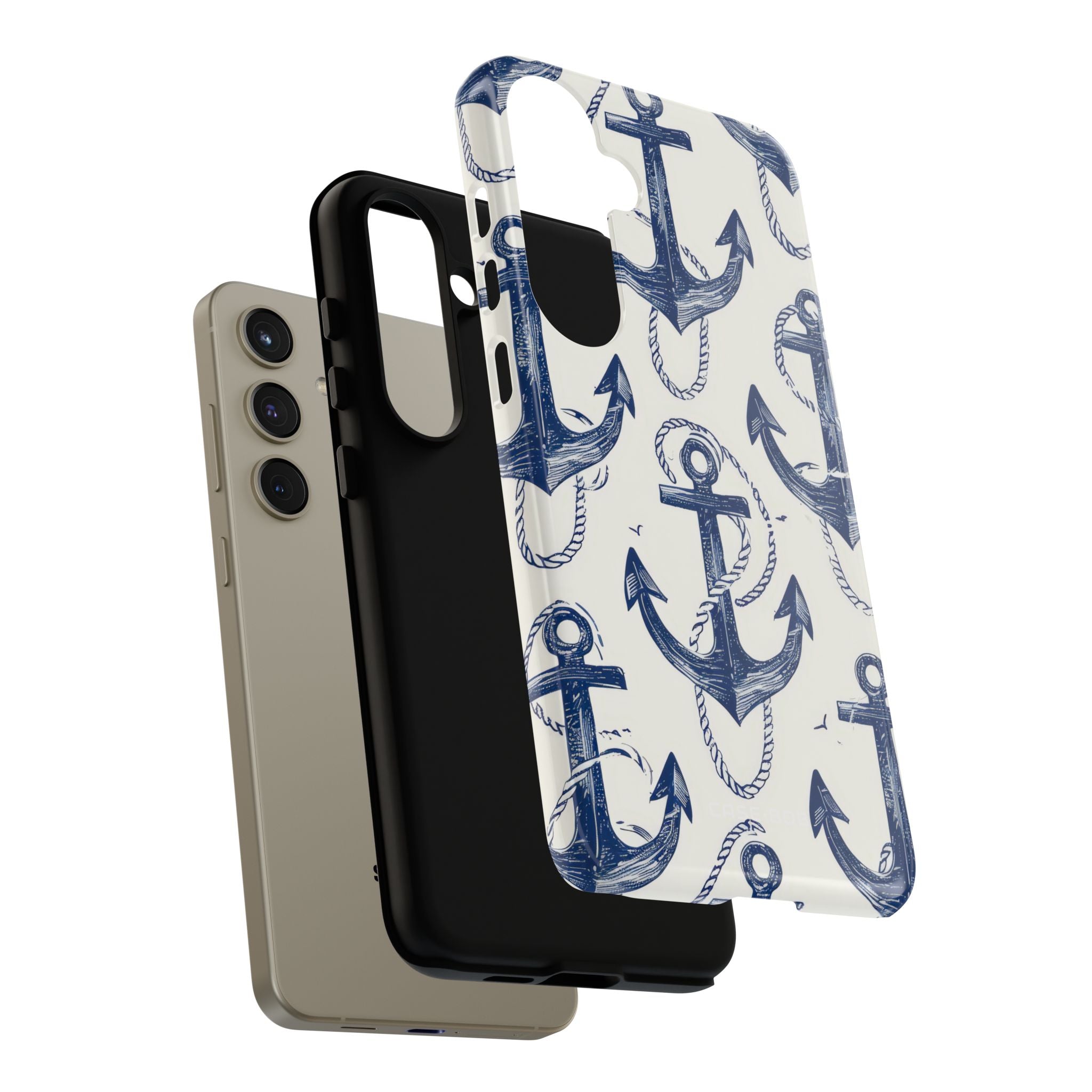 Navy Anchor Loop Samsung S24 Plus Case - Tough