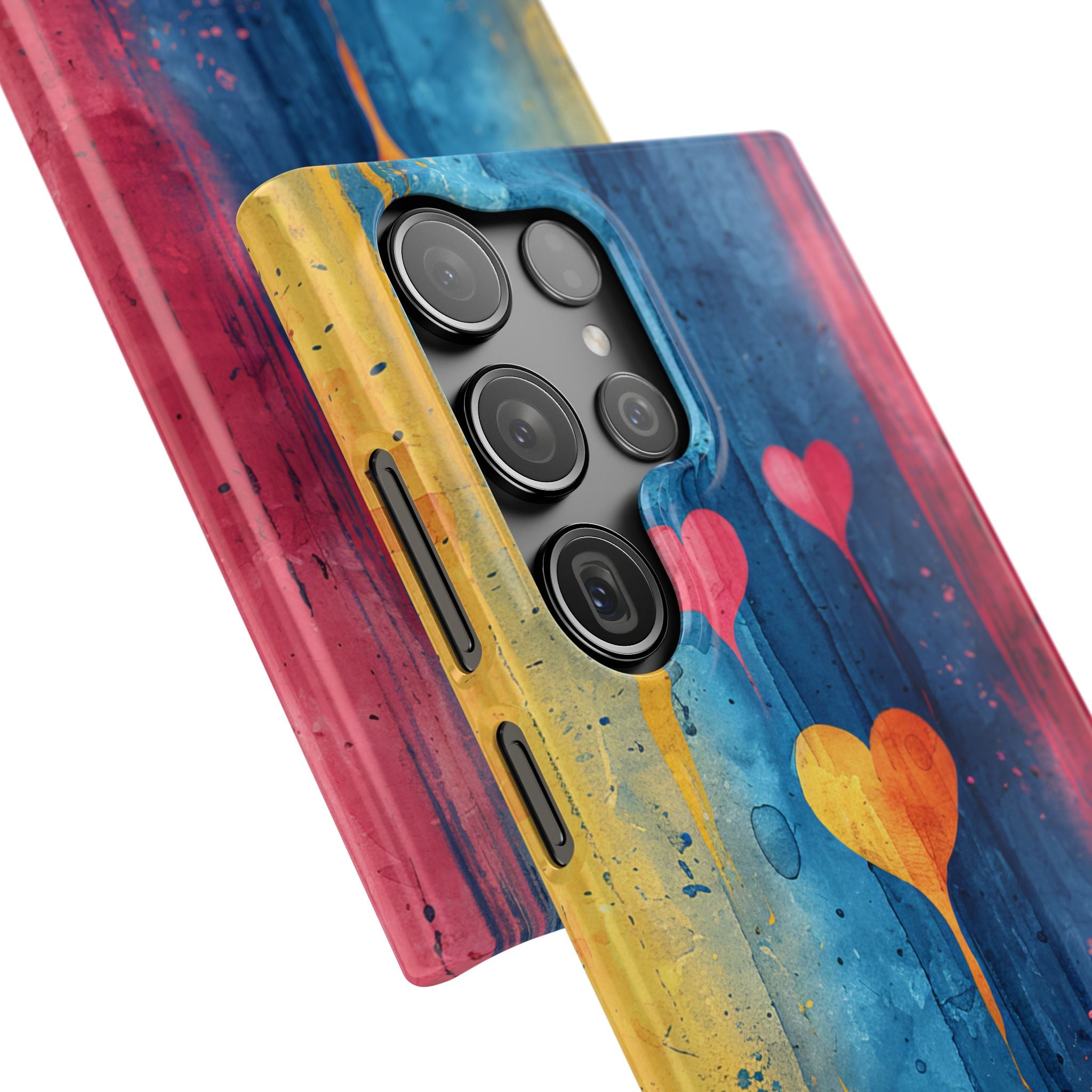 Hearts Watercolor Art - Slim Samsung S23 Phone Case