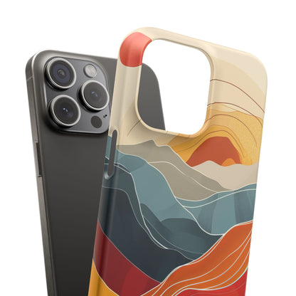 Harmonic Flow of Lines and Color iPhone 15 - Slim Phone Case