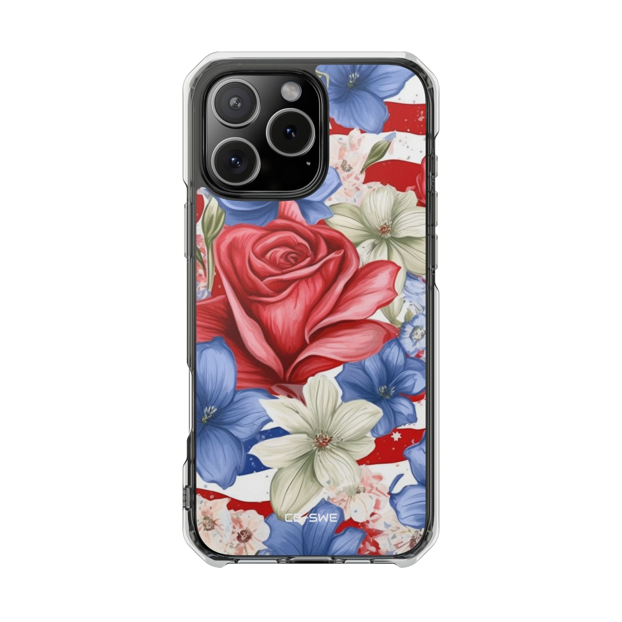 Roses Embrace Stripes iPhone Case - Impact