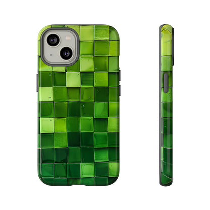 Emerald Square: Green Gradient - Protective Phone Case