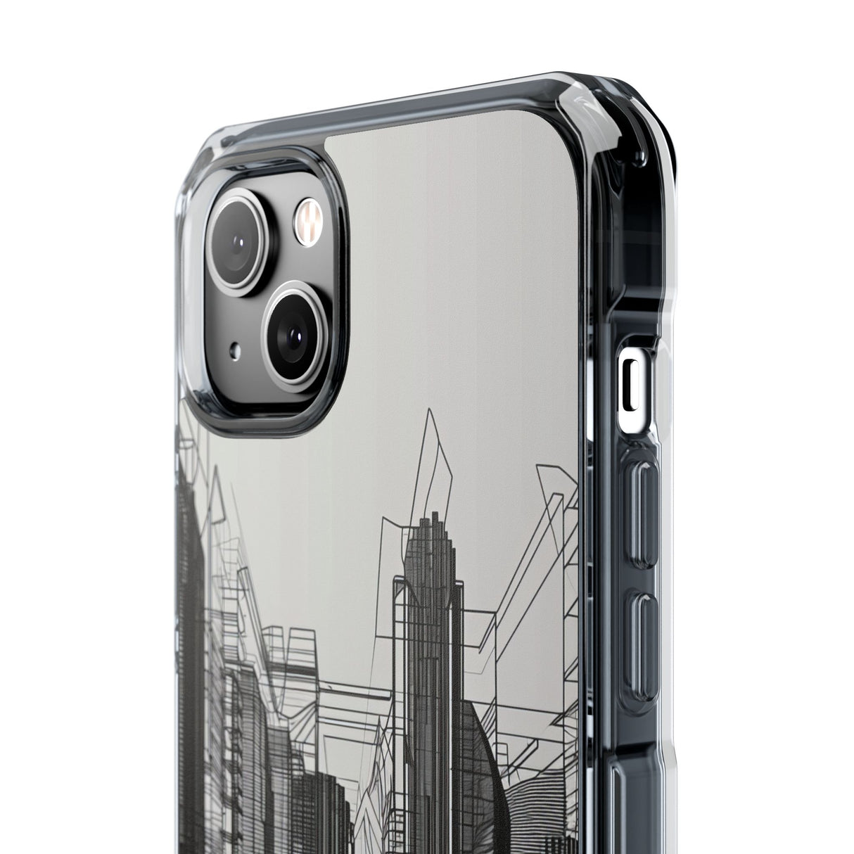 Urban Wireframe - Phone Case for iPhone (Clear Impact - Magnetic)