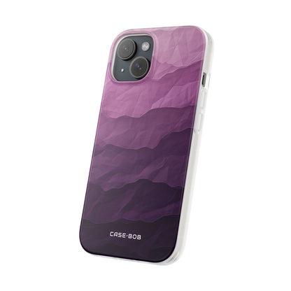 Purple Wave Layers iPhone 15 Case - Soft