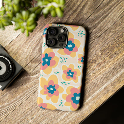 Yellow Happy Flower - Protective Phone Case