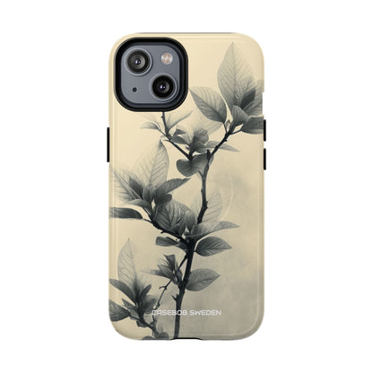 Beige Branch Art - Tough + MagSafe® iPhone 14 Phone Case