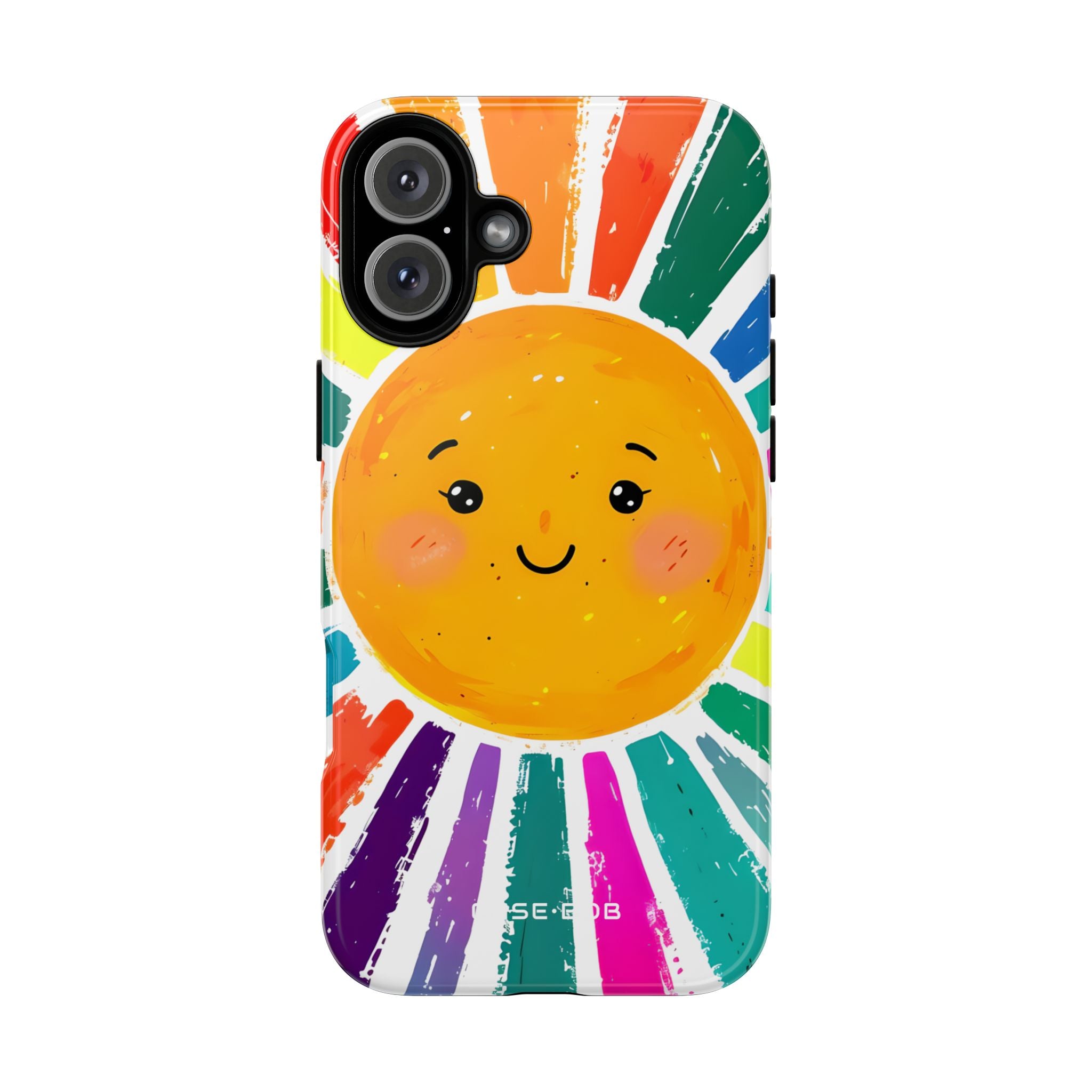 Smiling Sunburst iPhone 16 Plus Case - Tough
