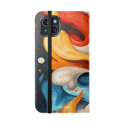 Fiery Swirl - iPhone 15 Plus Case - Wallet