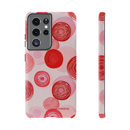 Crimson Circle Minimalism - Protective Phone Case