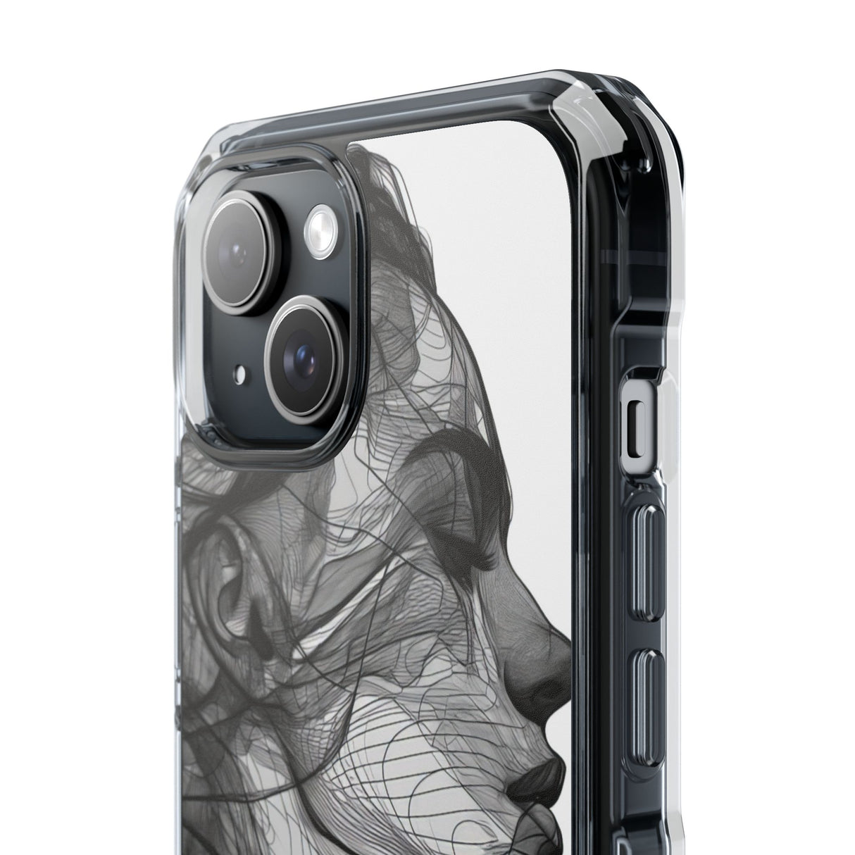 Ethereal Lines - Phone Case for iPhone (Clear Impact - Magnetic)