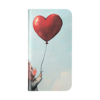 Heart Balloon Whimsy - iPhone 15 Pro Max Case - Wallet