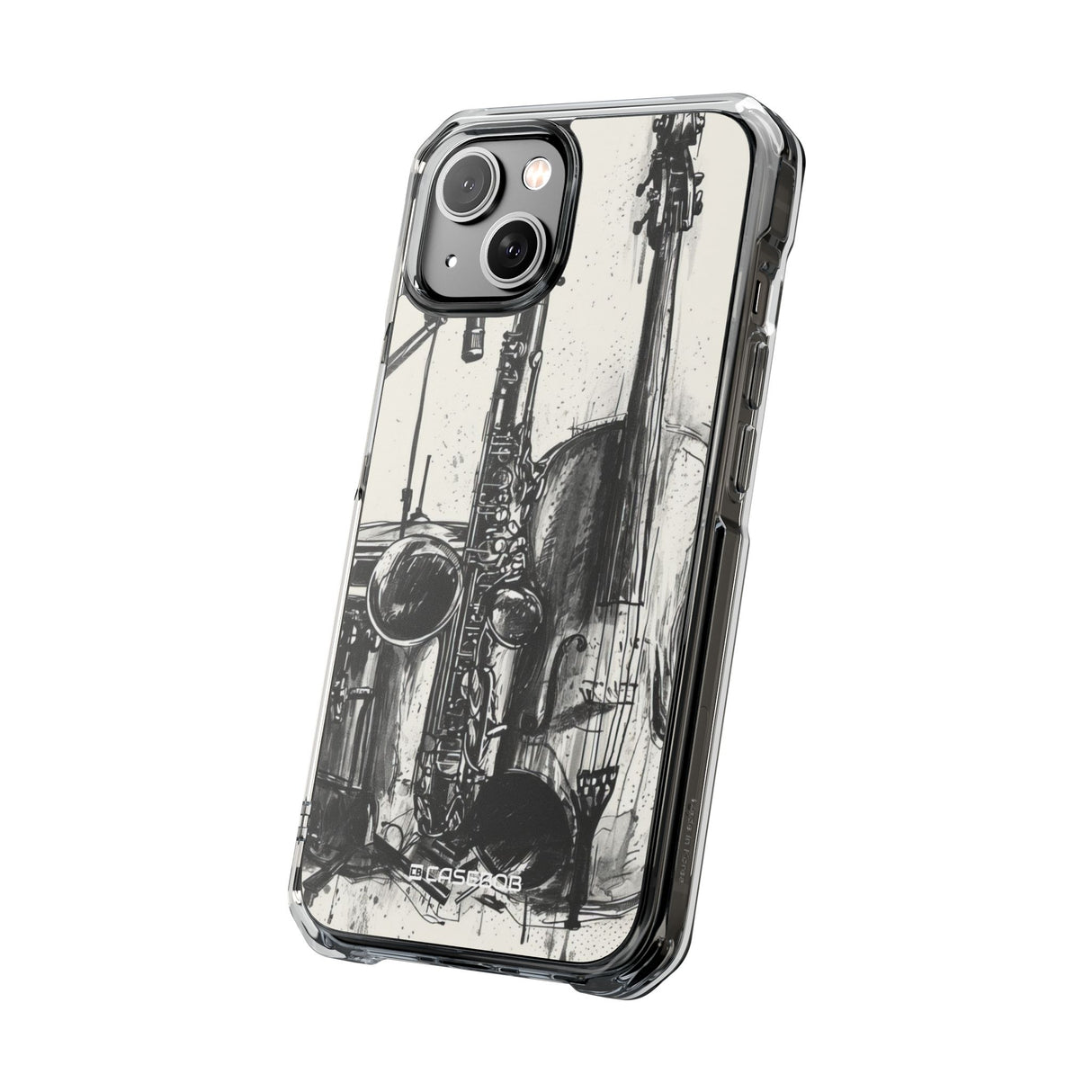 Jazz Ink Expressions - Phone Case for iPhone (Clear Impact - Magnetic)