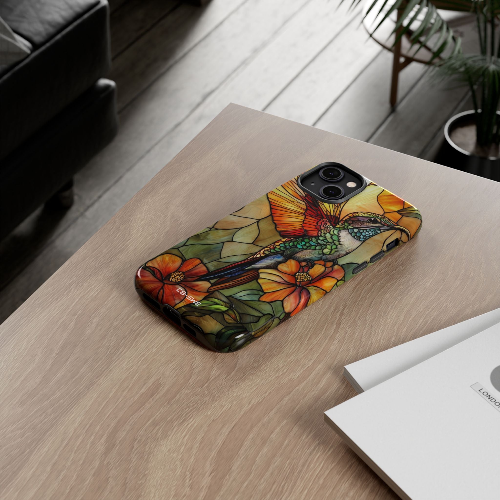 Hummingbird Dances Among Flowers - iPhone Case