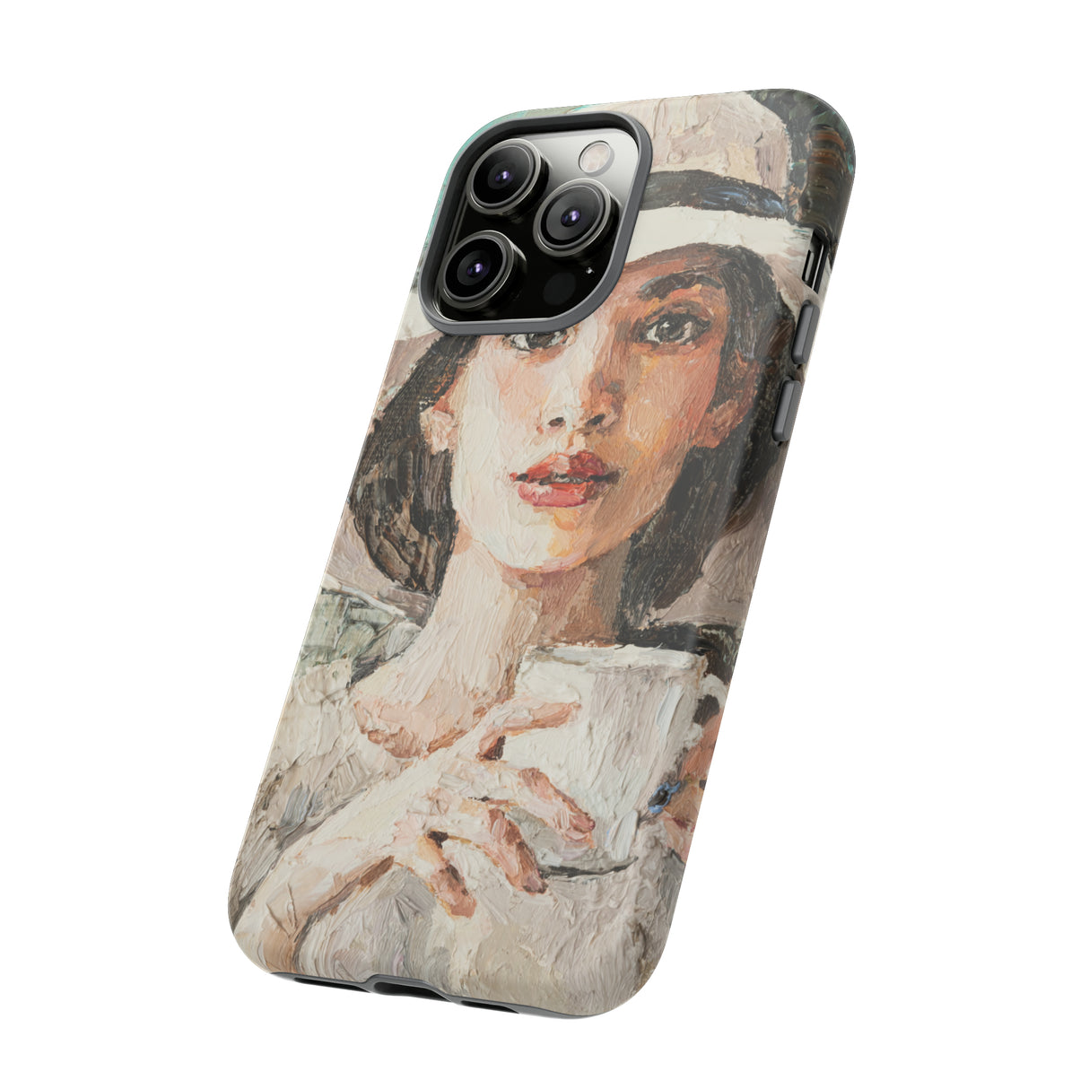 Oil Painting - Lady in a White Hat - Protective Phone Case