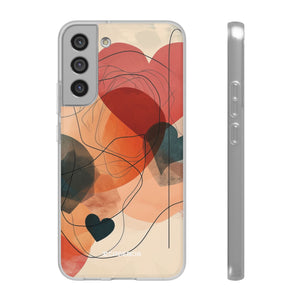 Abstract Heart Harmony | Flexible Phone Case for Samsung Galaxy