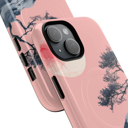 Crimson Moon Tree iPhone 15 Case - Tough+