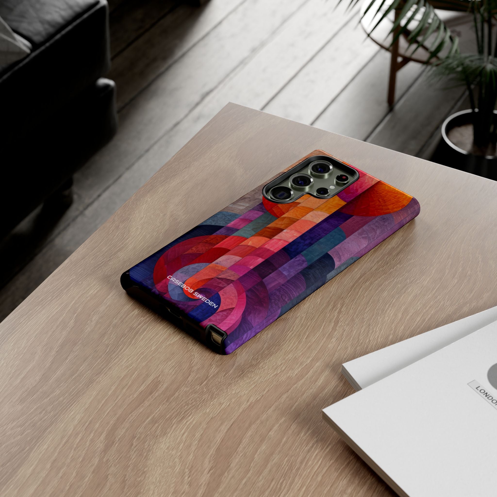 Purple Orange Abstract - Tough Samsung S23 Phone Case