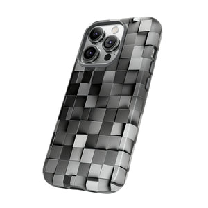 Monochrome Square Gradient - Protective Phone Case