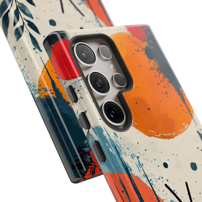 Orange Blue Splash - Tough Samsung S24 Phone Case