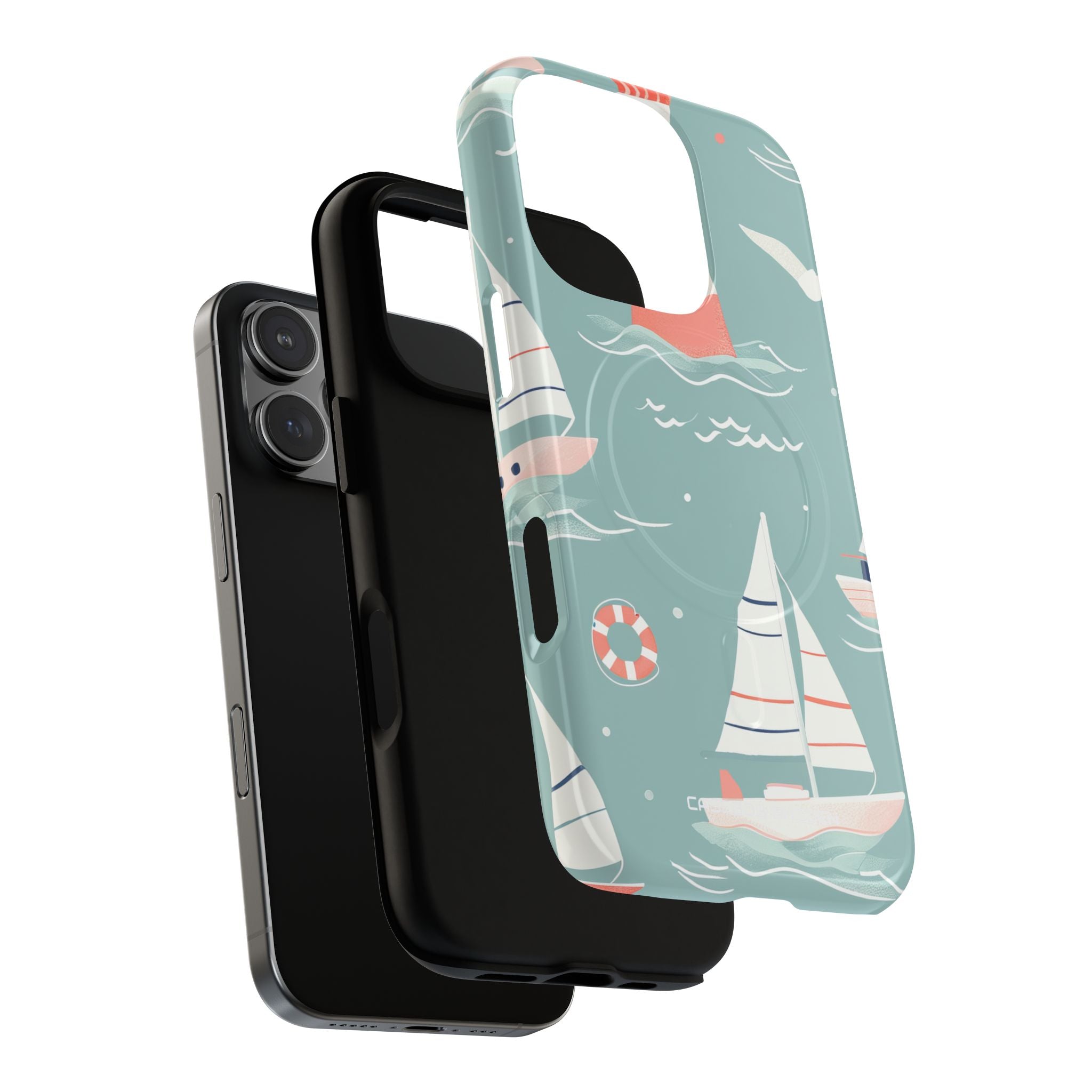 Lighthouse Nautical Charm - Tough + MagSafe® iPhone 16 Phone Case