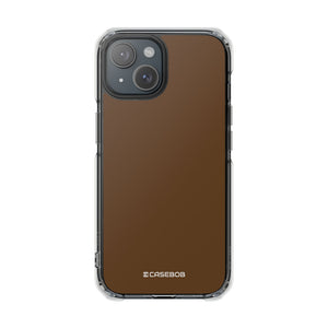 Dark Brown | Phone Case for iPhone (Clear Impact Case - Magnetic)