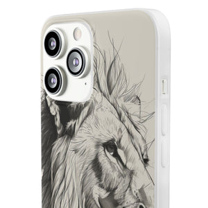 Majestic Linework Lion | Flexible Phone Case for iPhone