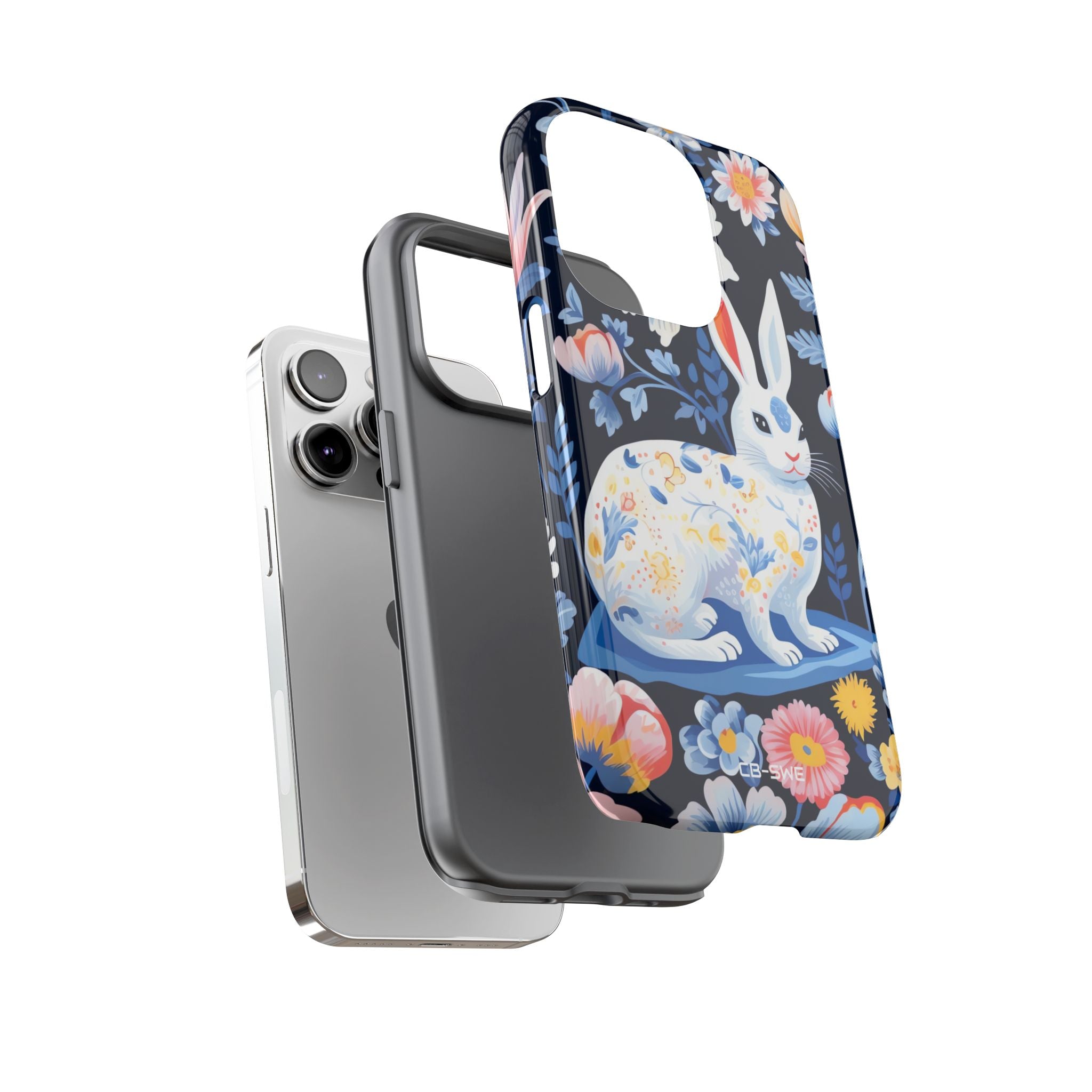 Floral Rabbit Dances - iPhone Case