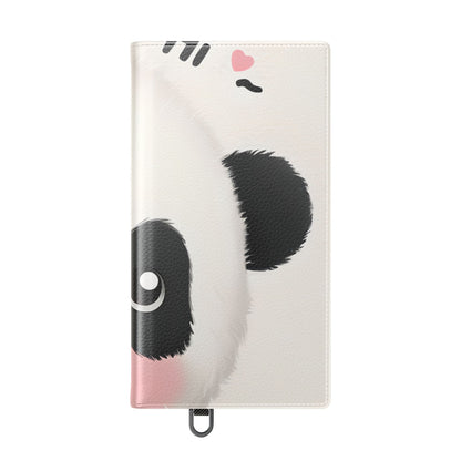 Kurkistava Panda Posliini - Samsung S24 Ultra Case - Lompakkoväline