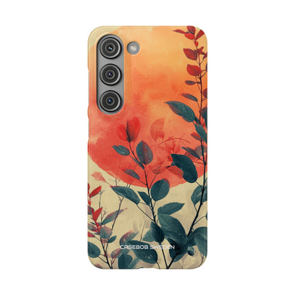 Orange Sun Harmony - Slim Samsung S23 Phone Case