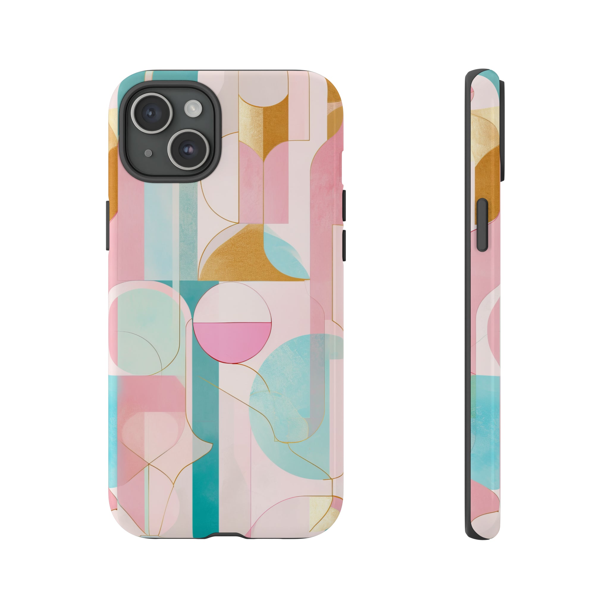 Deco Pink Geometric Fusion - Protective Phone Case