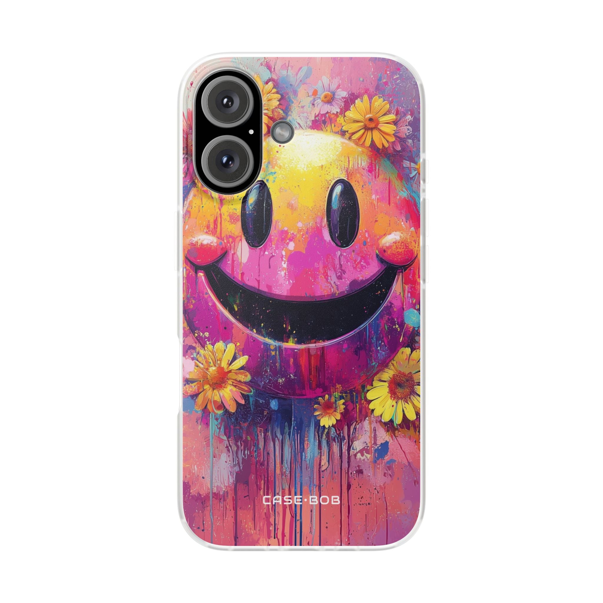 Smiley Bloom iPhone 16 Case - Soft