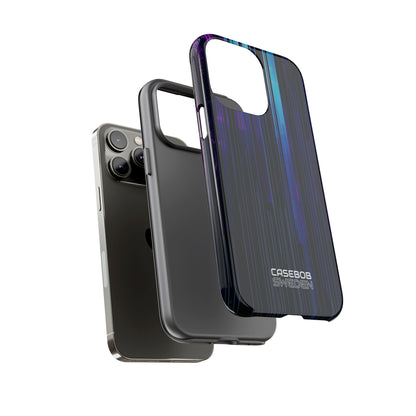 Strisce Neon Glitch iPhone 14 - Tough