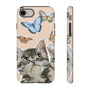 Cute Cat Butterflies - Protective Phone Case